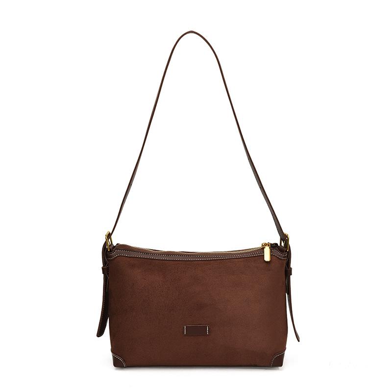 European and American large-capacity portable large bag suede commuter underarm bag women's new retro versatile shoulder messenger bag