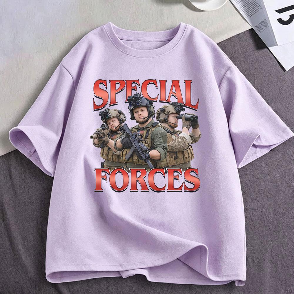 Special Forces Funny Meme Graphic T Shirt Military Lovers Gift Unisexs Unisex Fashion Cotton Casual Oversized Short Sleeve TShirts