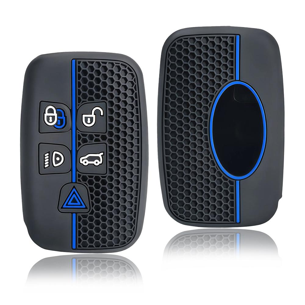 For Land Rover Range Rover Sport Velar Evoque Freelander2 Discovery Jaguar XF XJ XJL XE 5 Buttons Silicone Car Key Case Cover