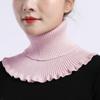 Decoration Accessories Ruffle Female Wool Scarf Korean Style Scarves Knitted Bib Fake Collar