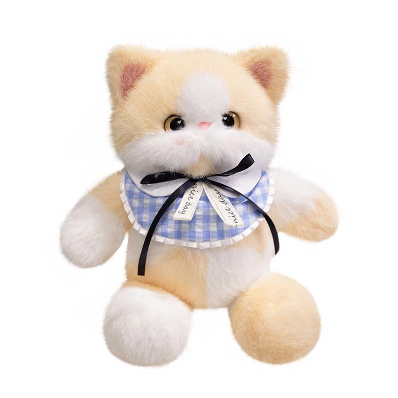 Calico Cat Realistic Plush Toy Soft Stuffed Animal For Girls And Gifts Birthday