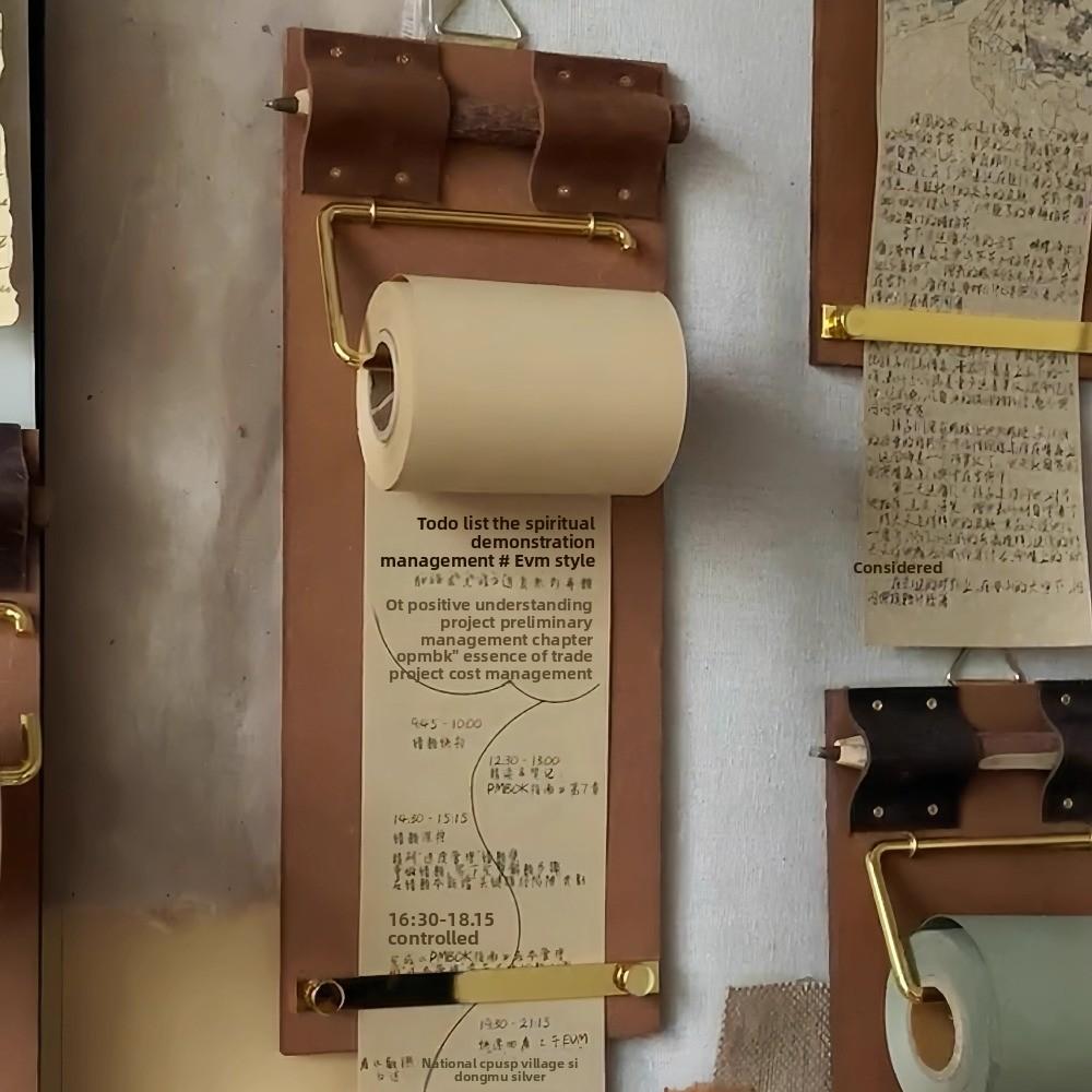 Refillable Kraft Paper Roll Kraft Notebook Set DIY Crafts Hanging Writing Pad  for Notes