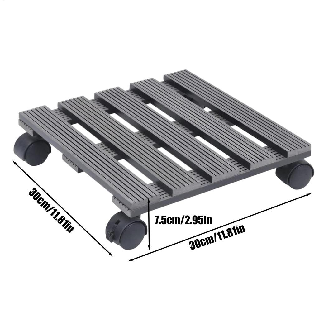 Flower Pot Tray Wheels Plastic Tray Heavy Duty Tree Flower Potted Planter Stand Rack Moving Trays with Rollers
