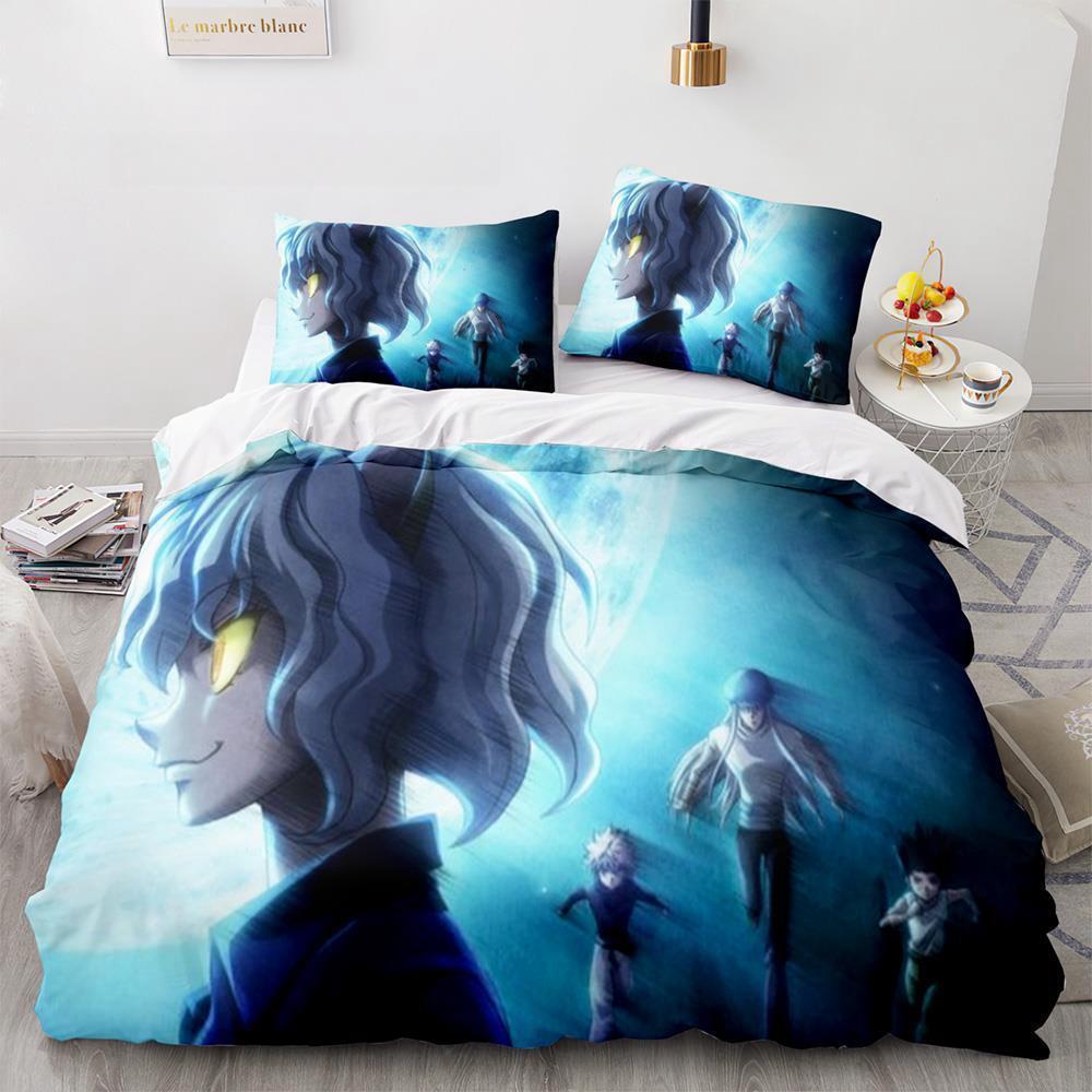 Fashion Anime HUNTER×HUNTER Bedding Set Single Twin Full Queen King Size Bed Set Adult Kid Bedroom Duvetcover Sets Home Textiles