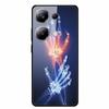 Glass Back Cover For Poco M6 Pro 4G Case M 6 M6Pro Hard Tempered Glass Case For Xiaomi Redmi Note 13 Pro Phone Case Soft Bumper