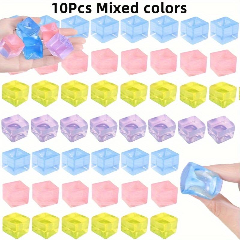 

10Pcs Ice Cube Squishy Squeeze Toys Kids Adult Stress Relief Toy Soft Pinch Sensory Entertainment Games Halloween Christmas Gift