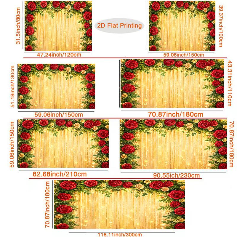 1Pcs Rose Golden Background Decoration Background Winter Backdrop Decorations For Photo Studio Photo Booth Christmas Party