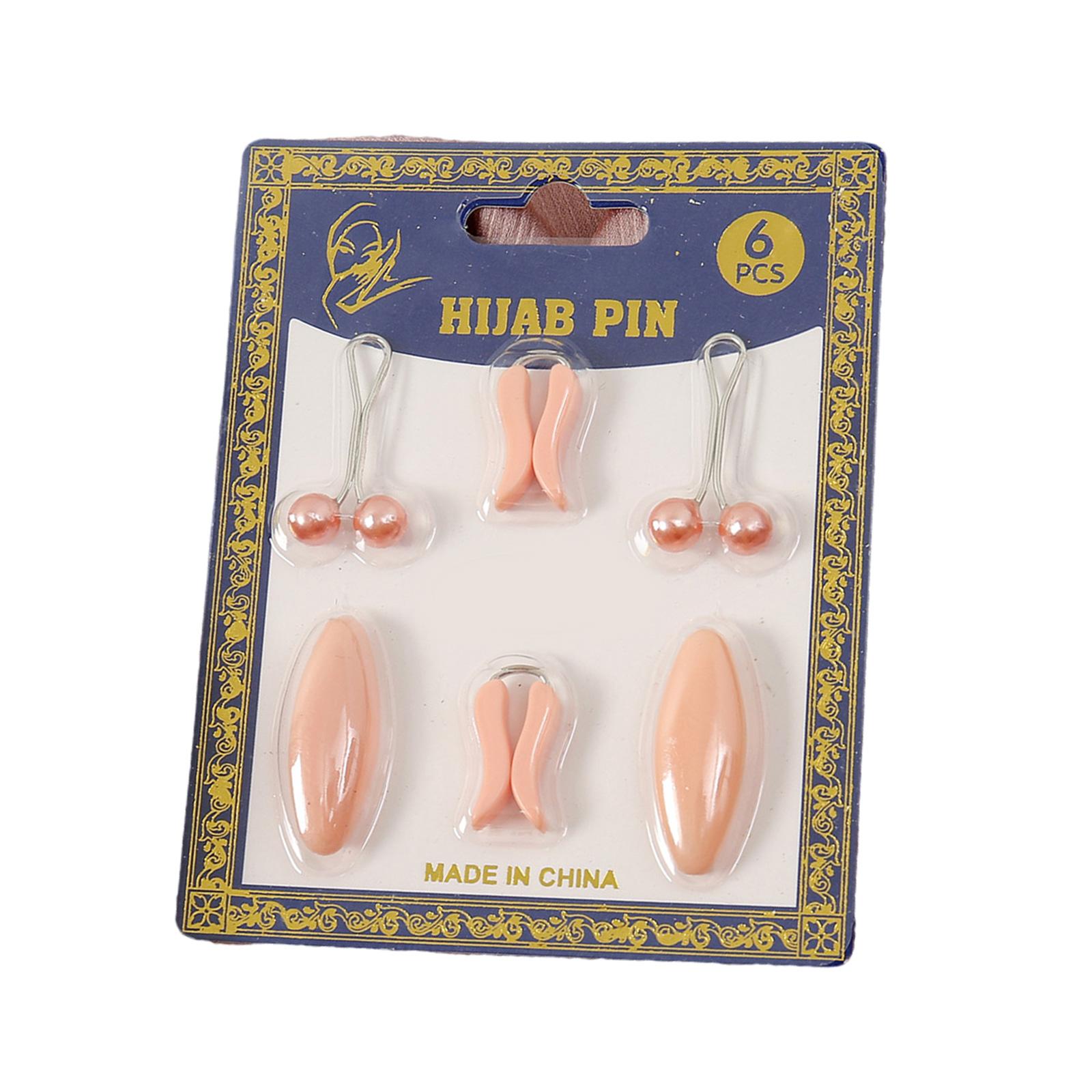 

1 комплект жемчужных зажимов для шарфа, мусульманских женщин, зажим для шали, английские булавки для шеи, зажим для свитера для женщин, надежный стильный держатель для шарфа розовый