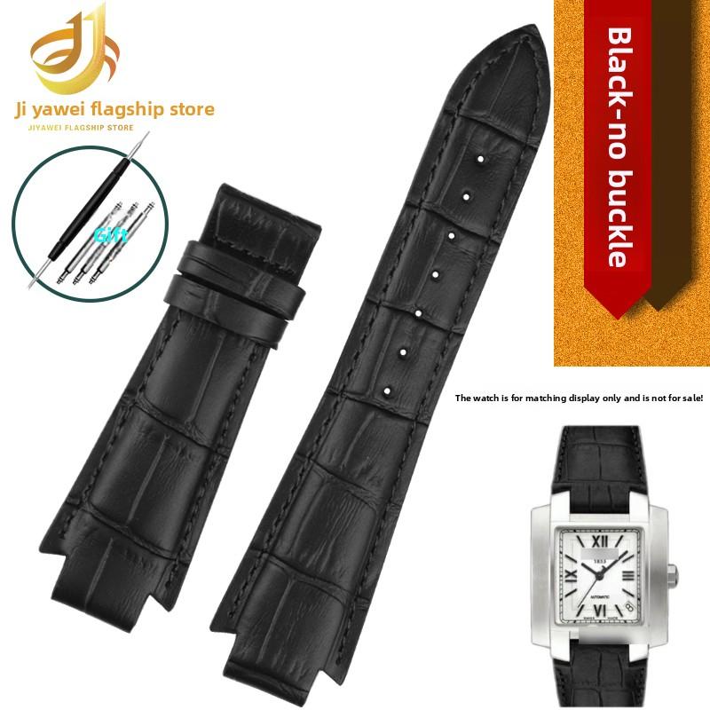 24x14mm Rindsleder Uhrenarmband Für 1853 Tissot T60 Riemen L875/975K Konvexes Ende Echtes Leder Uhrenarmband Herren Armband Armband