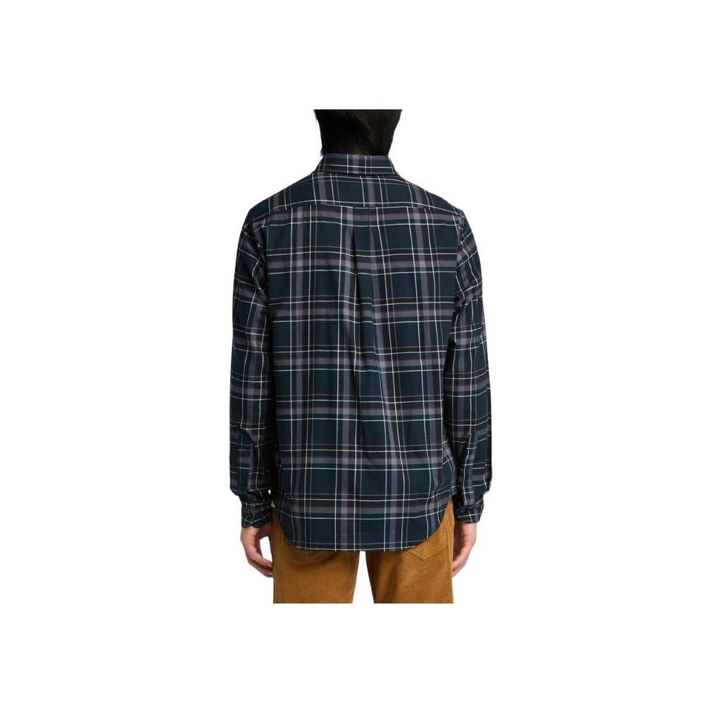 Timberland Plaid Button-Down Outdoor Long Sleeve Shirt Men Shirts Deep-Sapphire Wheat A44G5-B68