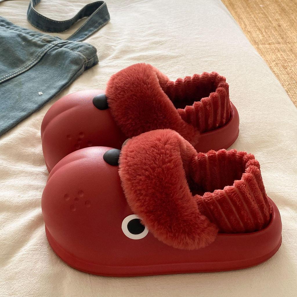 Cozy Winter Dog Slippers: Detachable, Versatile, Warm Cotton with EVA Sole - Cute & Dirt-Resistant for Outdoor Use