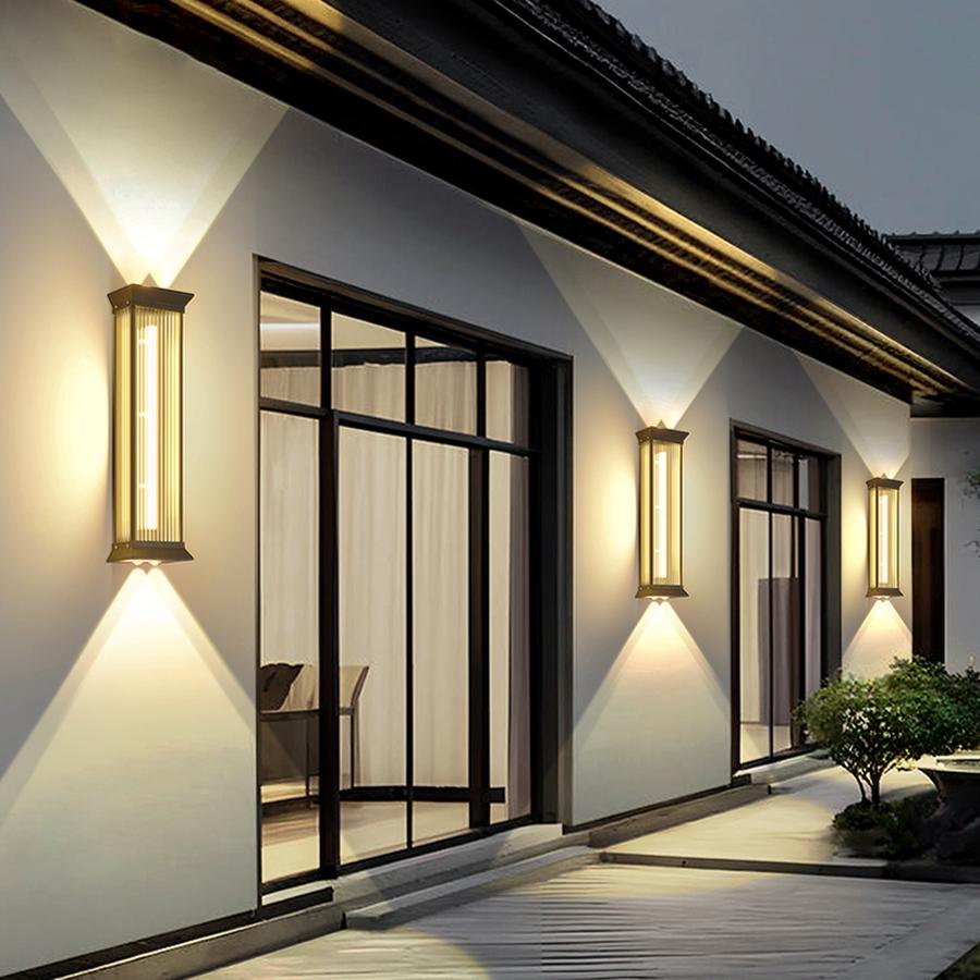 Outdoor Waterproof Courtyard Wall Lamp Garden Lamp Exterior Wall Pillar Villa Terrace Light Stainless Steel LED Porch Lighting