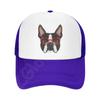 Denim-Kappe, Boston Terrier-Hund, Baseball-Dad-Cap, klassisch gewaschen, 100 % Baumwolle, verstellbar, lässig, Sport, für Unisex, Damen, Mütze