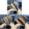 Cappello a Secchiello a Righe da Donna Estivo Protezione Solare Traspirante Casual alla Moda