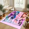 Personalized Crystal Velvet Carpet,aespa Custom Printed Name, Plush Area Rug For Home Indoor Decor