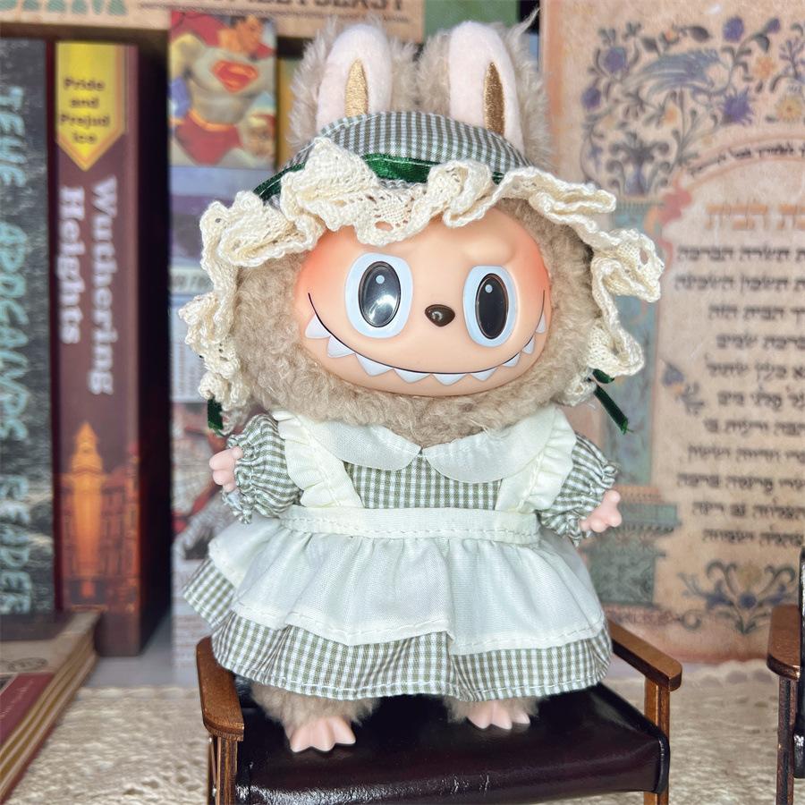 17cm Labubu Doll Clothes Outfit Set Fashionable Dress Up Costume for Mini Dolls