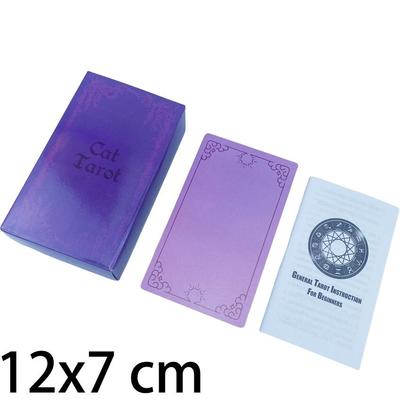 Juegos de cartas de baraja de tarot de gato de 12x7 cm
