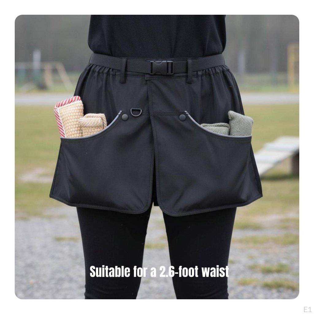 Pet Training Apron Waterproof Dog Waist Pouch Multiple Pockets Utility Belt for Outdoor