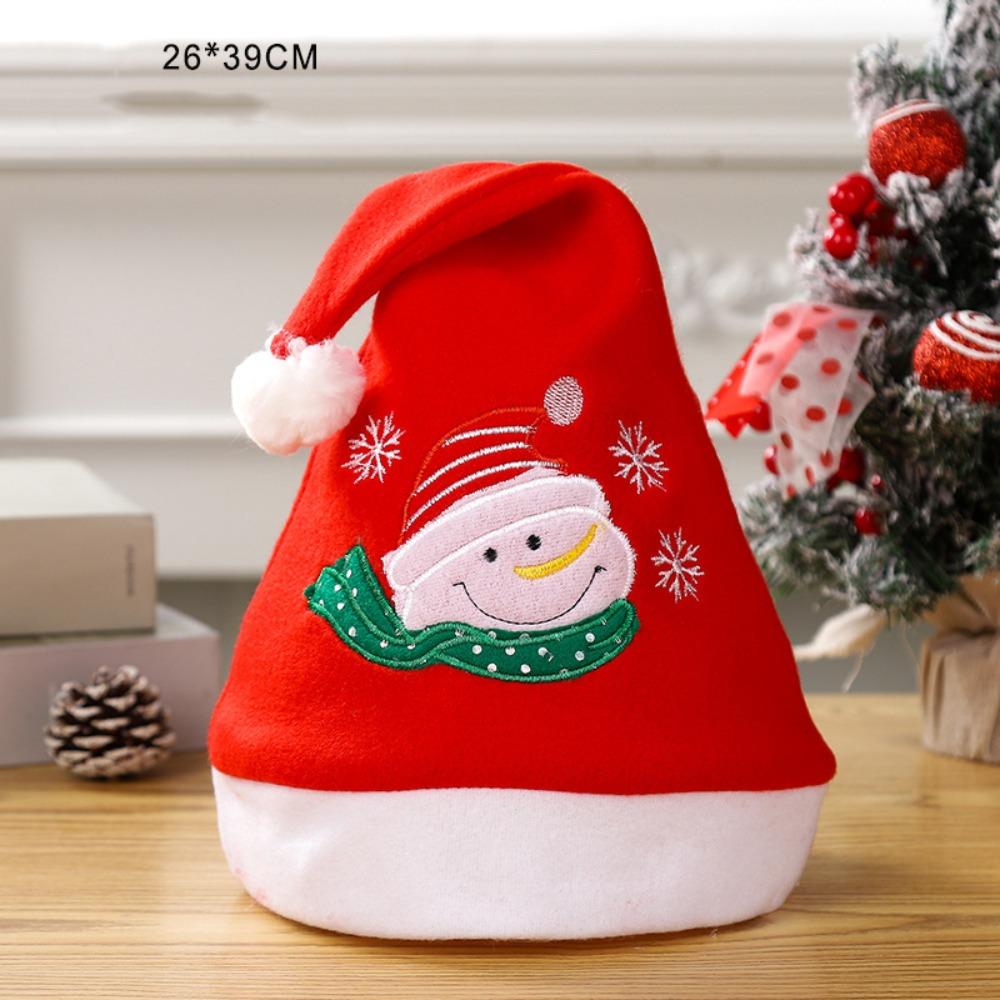 Snowman Plush Reindeers Antlers Hat Polyester Xmas Arts Hats Christmas Hat  Xmas Gift