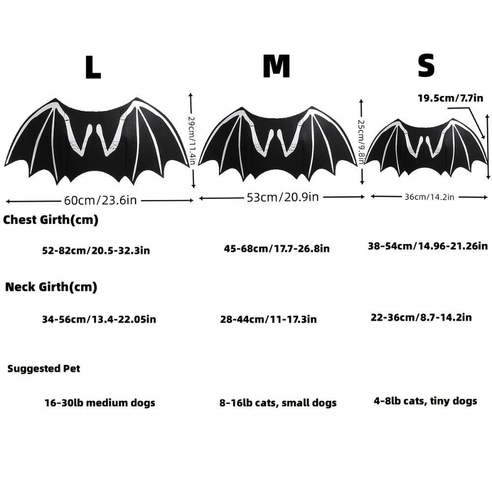 Role-playing Prop Halloween Pet Bat Wings Halloween Costume Festival Dress Up  Pet Supplies