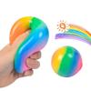 Měkká Kreativní Duha Barvy Mouka Zábava Míček na Uvolnění Stresu Pomalá Odrazová Mačkací Hračka pro Děti Dospělé Trénink Prstů Žertík Dárek