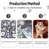 Stretched Frame Pearl Art Kit Cute Ragdoll Cat Pattern DIY Sparkling Bead Canvas Relaxing Hobby Gift for Handicraft Lovers Unique Home Decor