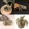 Metal Hermit Crabs Statues for Home Decors Animal Figurines Table Centerpieces Decorations Collectible Sculpture Gift