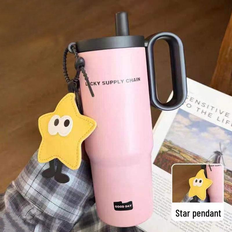 Twilight Ice Shield Insulated Cup, Large Capacity Stainless Steel Water Bottle for Men and Women, Customizable Design.
