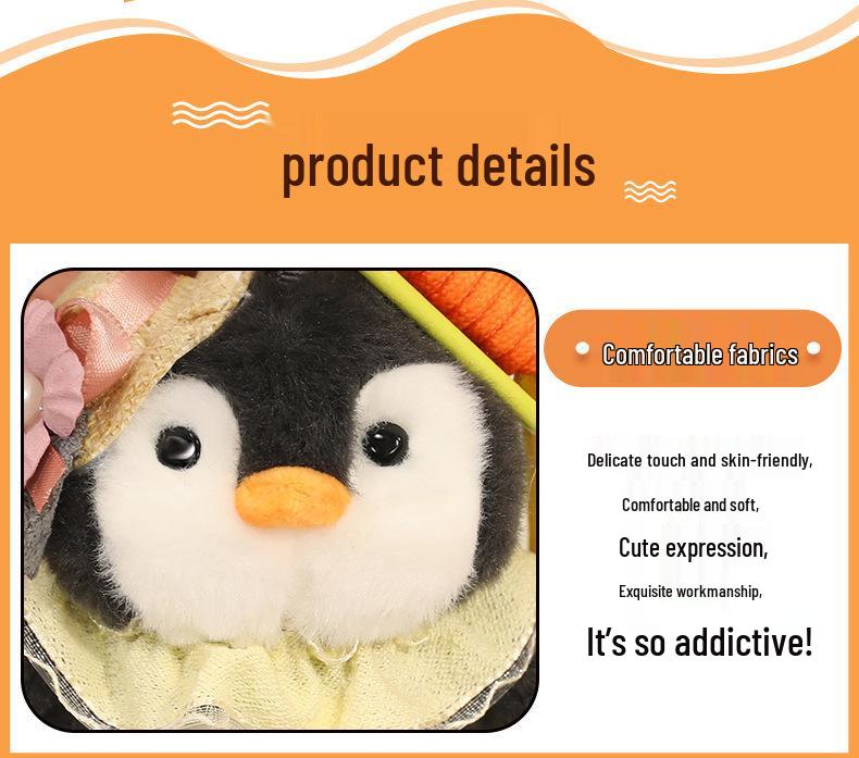 Adorable Penguin Plush Backpack Keychain Pendant Gift