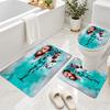 3Pcs Flannel Toilet Mat Set Sergio Ramos Bathroom Rug Non Slip Bath Carpet Home Decor