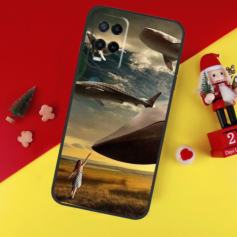 Flying Whale Magical Case For Oppo A78 A98 A18 A38 A58 A5 A6 Pro A54 A74 A94 A17 A57 A80 A60 A40 A96 A76 A16 A15