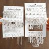 60 Stück/Set Modische Ohrringe Für Damen Boho Vintage Silberfarbe Geometrisches Design Perle Strass Steckerohrringe Schmuck Geschenke Neu