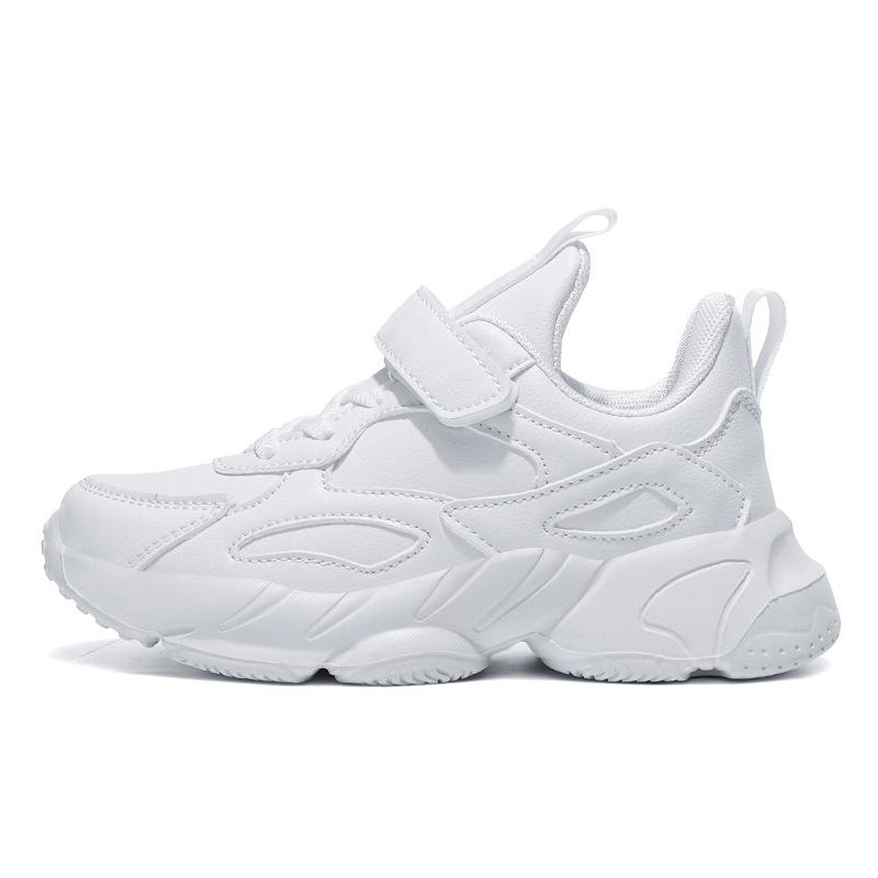 

Children s sports little white shoes 2025 autumn new leather sneakers boys casual shoes girls versatile running shoes 39