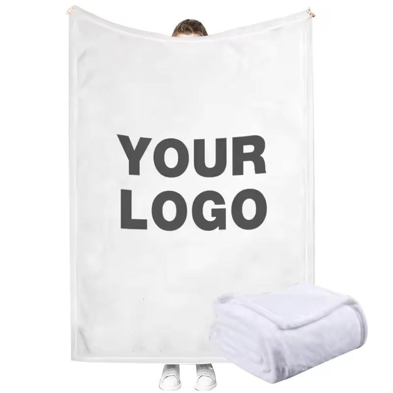 New Arrival Custom Blanket Fleece Super Warm Soft Sofa Blankets Throw Blankets for Winter Flannel Fleece Blanket 70x100cm белый