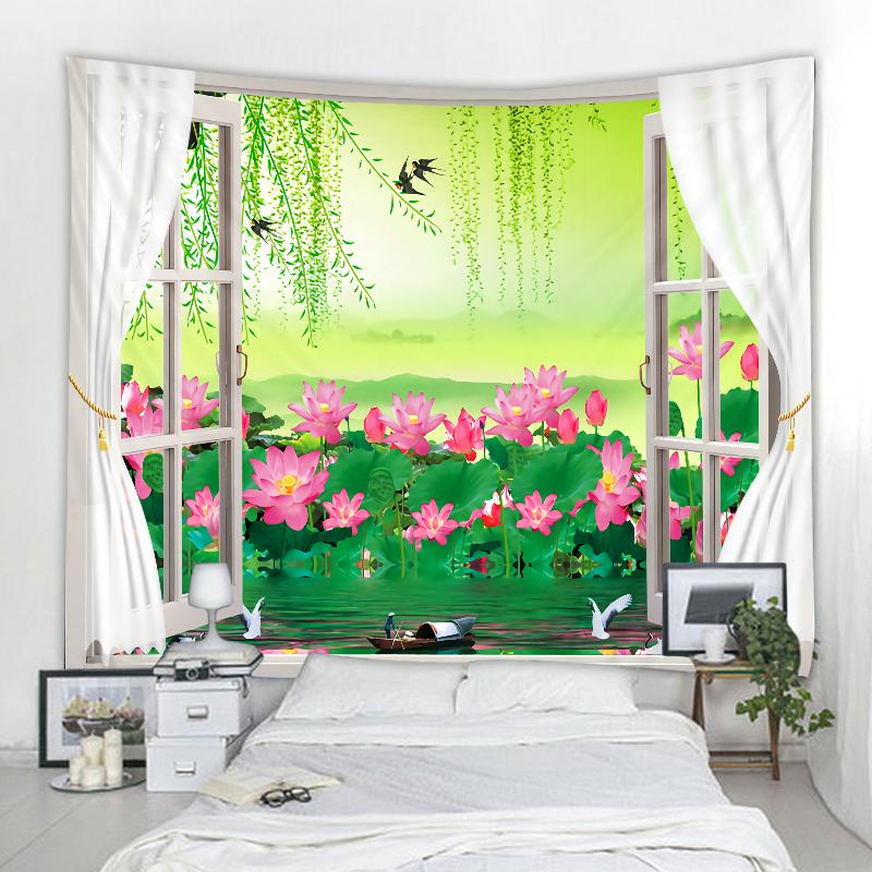 Скандинавский 3D гобелен с имитацией окна — фото 8