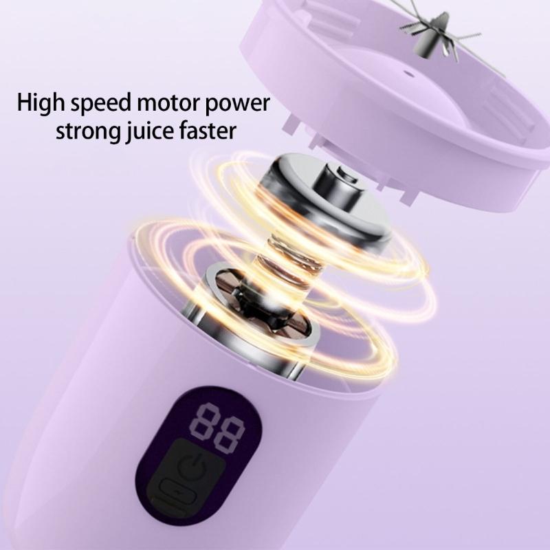 500ml Smoothie Blenders Portable USB Rechargeable Juicer with High Speed Motor Mixing Cup for Protein Shakes and Juices