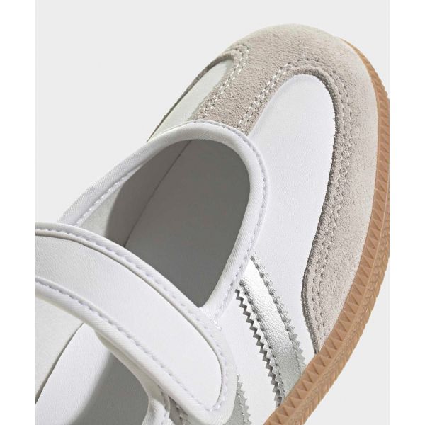 adidas Samba Jane Obuv Bílá Stříbrná Metalická Guma Dámské Tenisky Guma-4 KJ3785