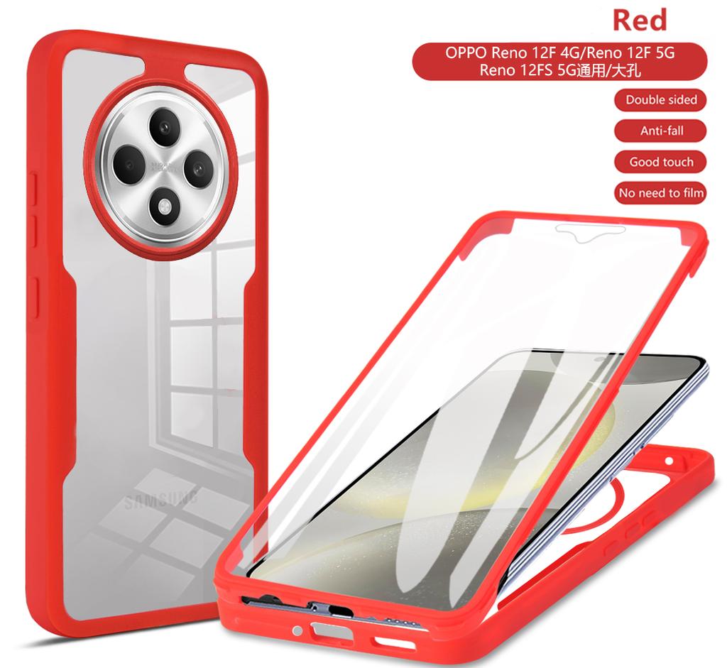Nárazuvzdorný 360 Průhledný Kryt pro OPPO Reno 12 Pro Reno12 Reno 12F 12 F FS 12FS Reno12F Kryt Ochrana Objektivu Fotoaparátu a Displeje Celková Ochrana