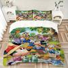 3pcs Garden Minnie Mickey Printed Quilt Set Soft and Comfortable Quilt Cover for Bedroom, Guest Room S047