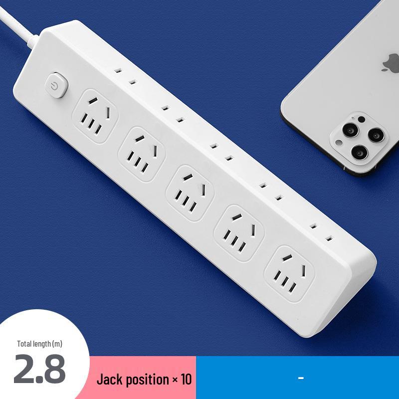 USB Power Strip with Multi-Outlet Extension Cord for Office and Dorm Use