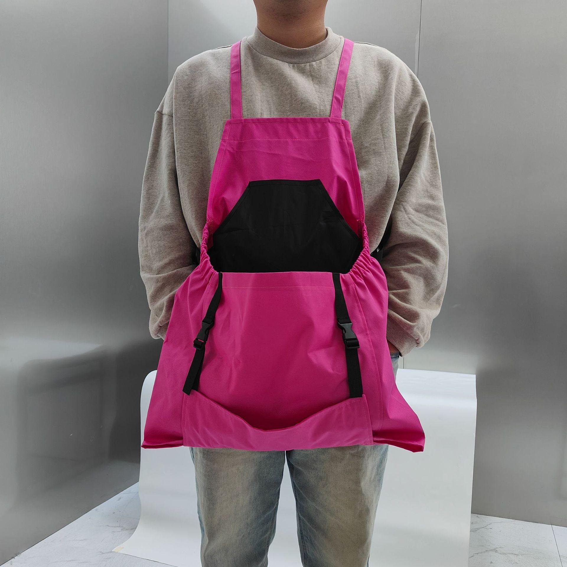 

Садовый фартук, большой глубокий мешочек, фартук для сбора фруктов, легкий доступ, дизайн с защелками, рабочий фартук для домашнего сада розовый