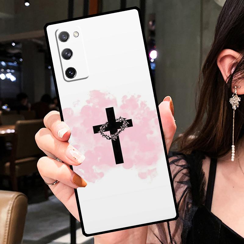 Bible Verse Faith Jesus Cross Case For Samsung Galaxy S20 FE S9 S10 Plus Note 10 Note 20 S21 S22 Ultra Phone Back Cover
