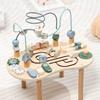Montessori Wooden Bead Maze & Busy Board Toy for Ages 0-3