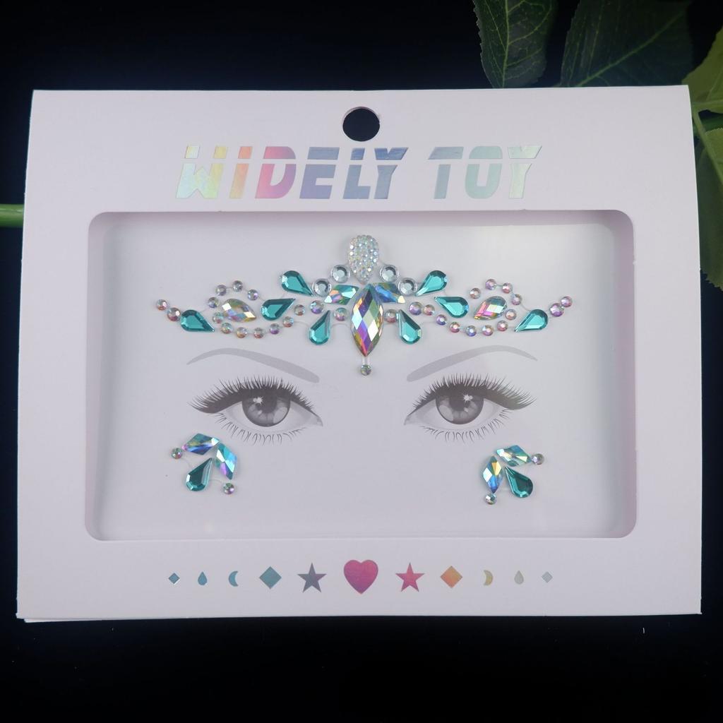 New Crystal Facial Eyebrow Sticker Eye Stickers Forehead Face Sticker Acrylic Gem Temporary Tattoo Party Rhinestone Makeup Tools