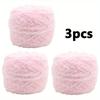 3pcs Soft & Chunky Fluffy Chenille Knit Yarn Perfect for Knitting Crocheting Cozy Blankets Hats & Sweaters Ideal for Crafting Projects