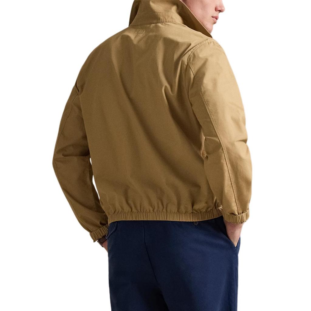 Polo Ralph Lauren Cotton Straight Collar Button Placket Jacket With Elastic Cuffs Long Sleeve Men Jackets 710A12636-003