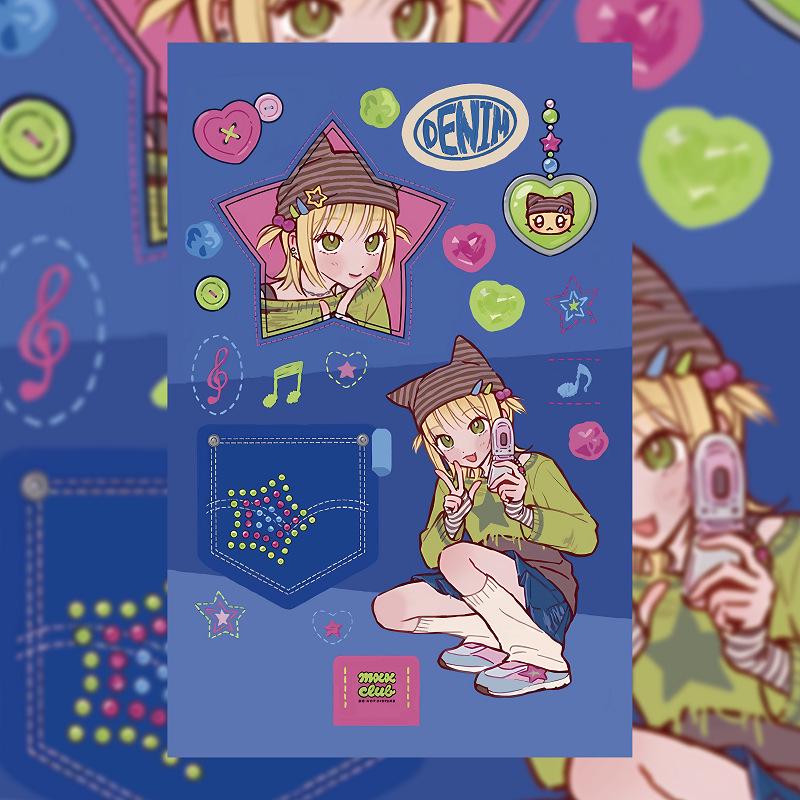 Korean Sweet Girl Cartoon Stickers: Guka Journal & Phone Case Décor