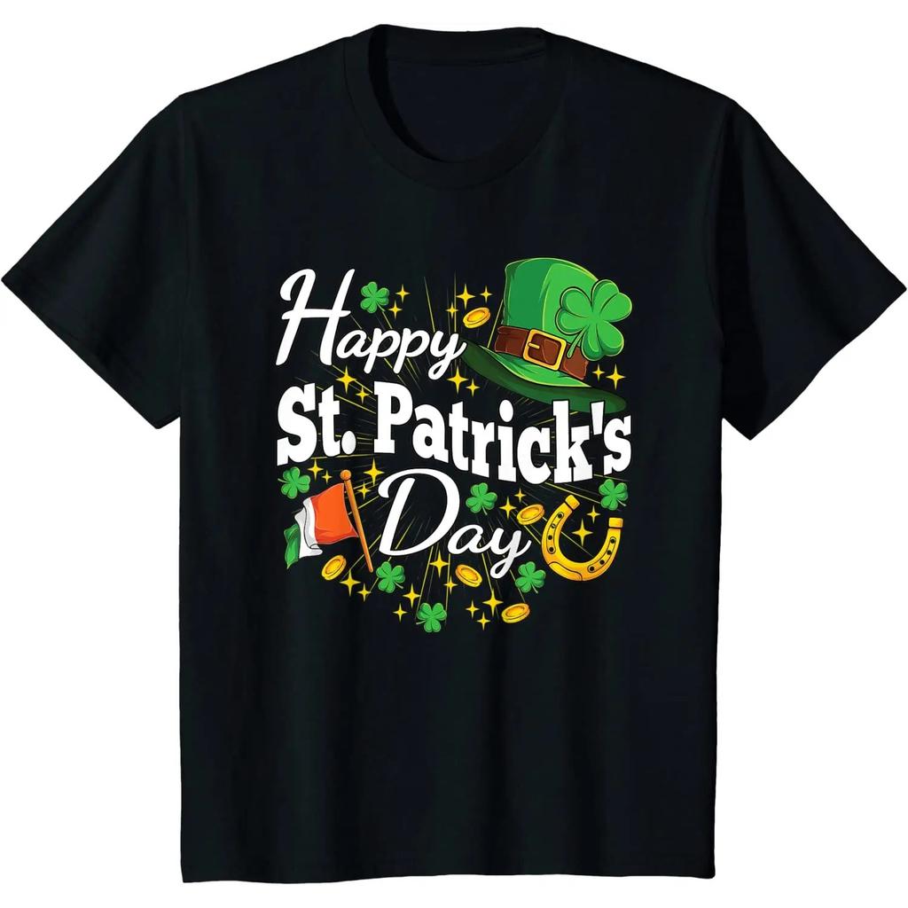 Happy St. Patricks Day Shamrock Irish Saint Patricks Day T-Shirt Graphic Cotton Daily Four Seasons Tees Harajuku