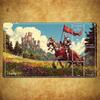 Mittelalterlicher Ritterburg Spielmatte Mauspade Spielmatte 24"X14" MTG TCG Schreibtischmatte für Arbeit Spiel PC Laptop Teppich Teppich Mauspade