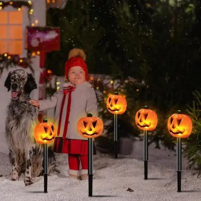 Halloween Jack-o-lantern Solar Energy Charge Lamp Outdoor Waterproof Garden Yard Landscape Decoration Light Fest Pumpkin Lamp
